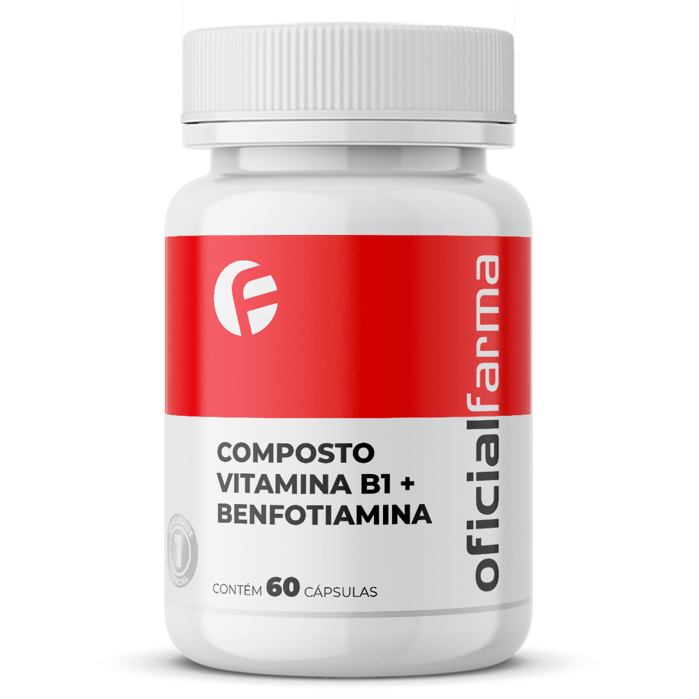 Composto Vitamina B1 + Benfotiamina 60 C&aacute;psulas