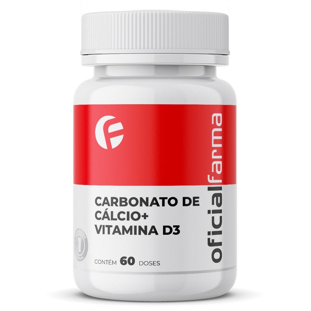 Carbonato de C&aacute;lcio + Vitamina D3 60 Doses