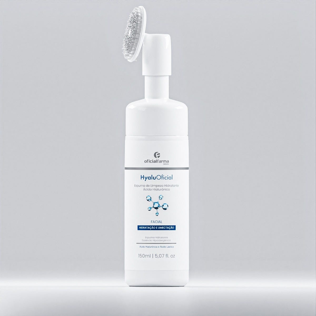 HyaluOficial Espuma de Limpeza Hidratante com &Aacute;cido Hialur&ocirc;nico 150mL 