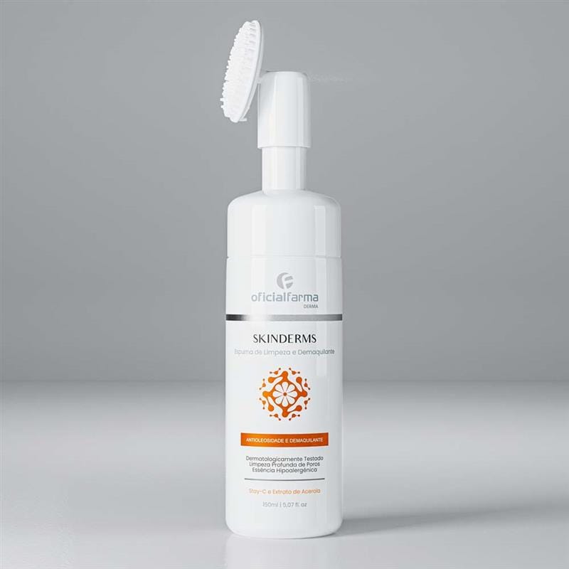 Skinderms Espuma de limpeza facial e demaquilante 150ml