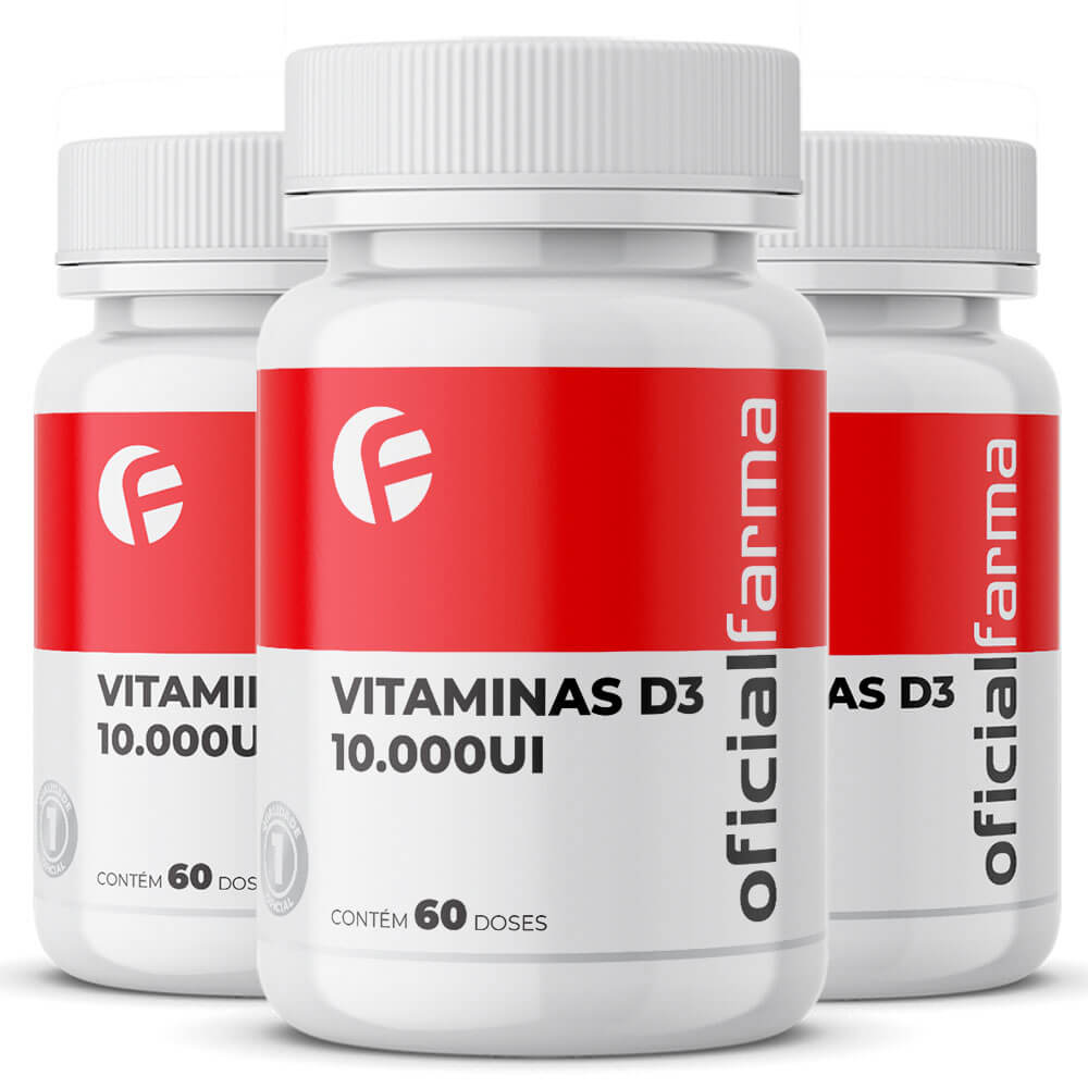 3 Vitaminas D3 10.000Ui 60 Doses
