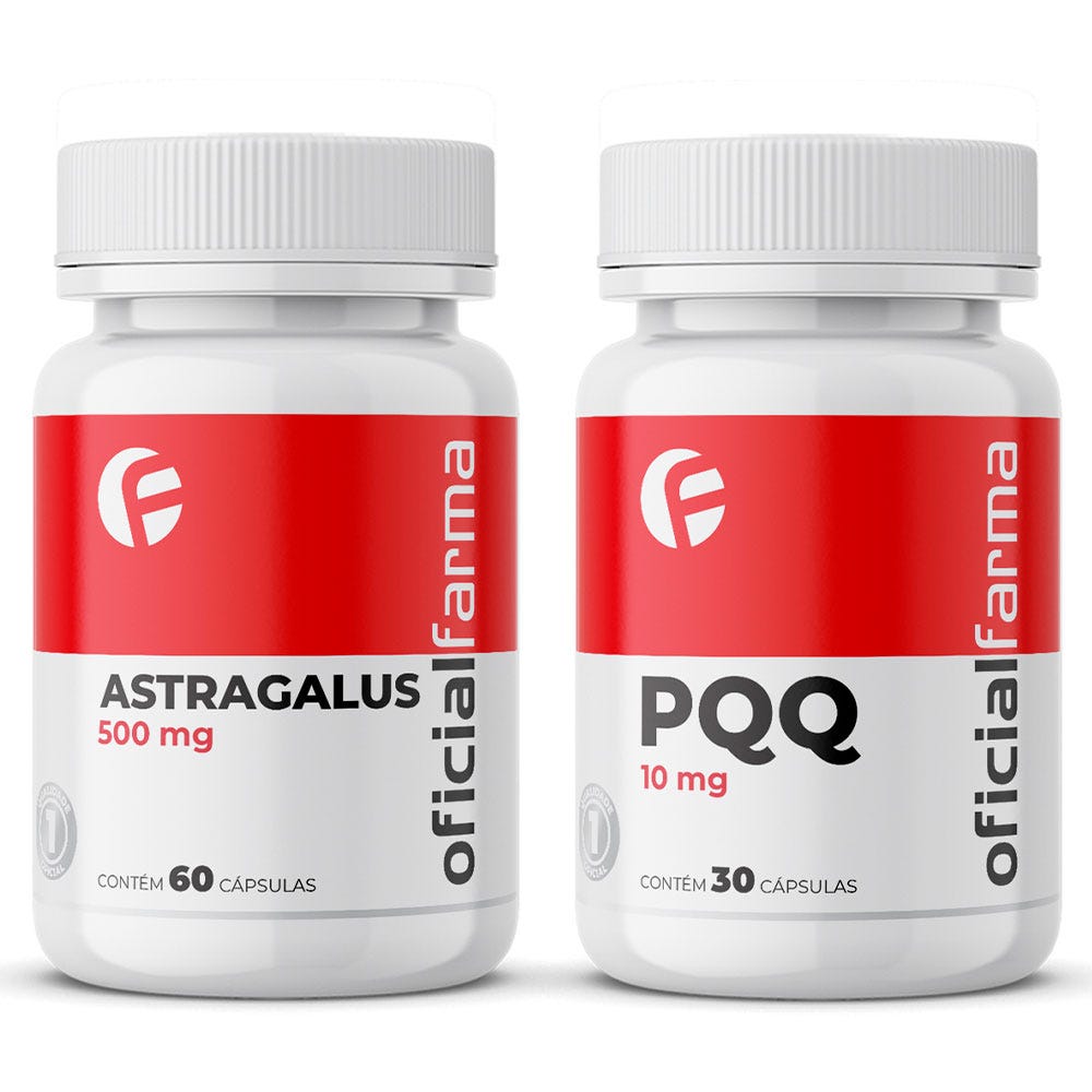 Astragalus 500Mg 60 C&aacute;psulas + Pqq - Pirroloquinolina Quinona 10Mg 30 C&aacute;psulas