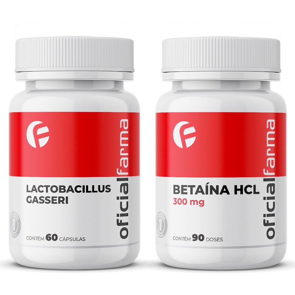 Lactobacillus Gasseri 60 C&aacute;psulas + Beta&iacute;na Hcl 300Mg 90 Doses