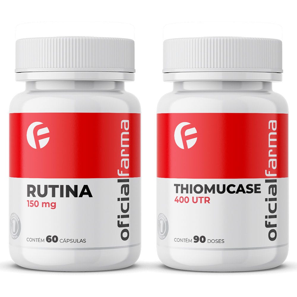 Rutina 150mg 60 C&aacute;psulas + Thiomucase 400 UTR 90 Doses