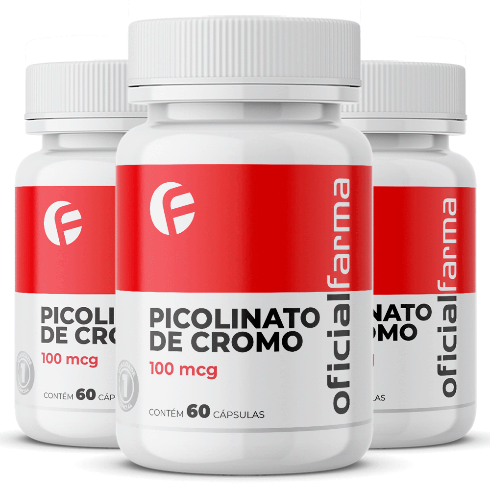 3 Picolinato De Cromo 100 Mcg 60 C&aacute;psulas