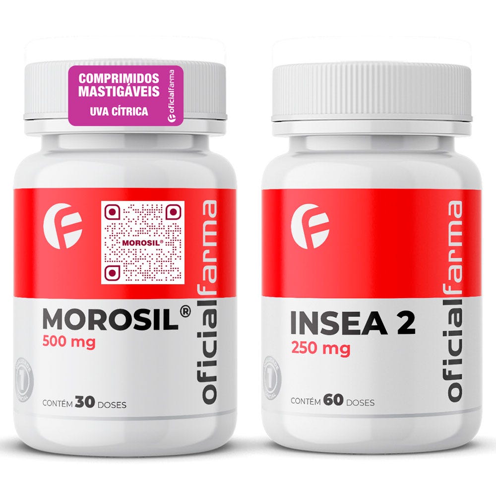 Morosil&reg; 500mg 30 Doses Mastig&aacute;veis + Insea 2 250mg 60 C&aacute;psulas