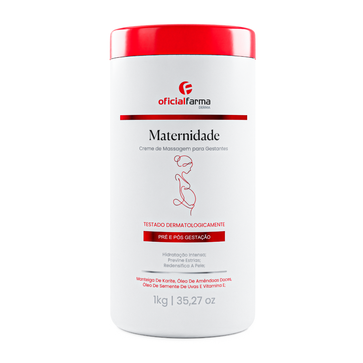 Creme para Estrias e Massagem Pr&eacute; e P&oacute;s Maternidade 1kg